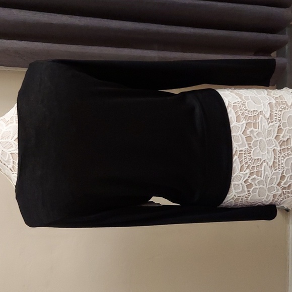 ABOUND Black Long Sleeve Pullover Crossover Twist Waist Top - Picture 8 of 11